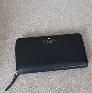 Kate Spade Black Zip-Around Wallet